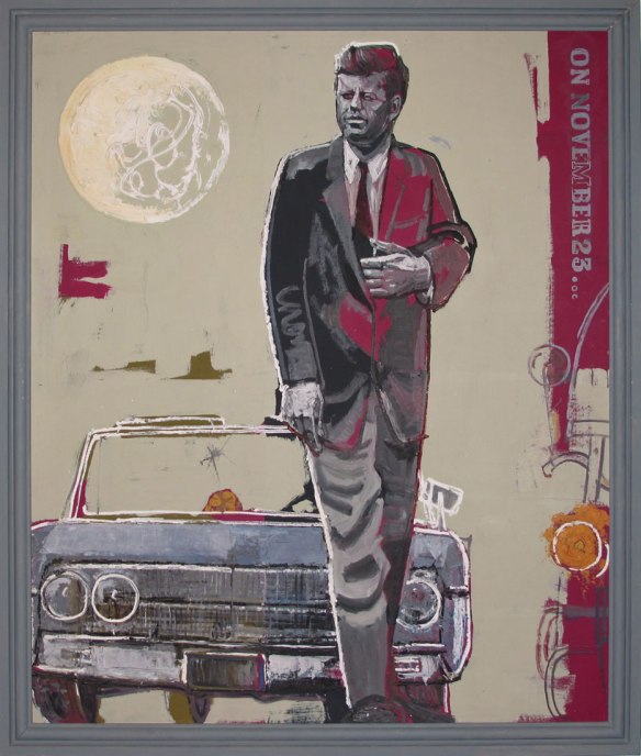 On November 23 in Dallas - Oil / acrylic / board 1963. Private collection