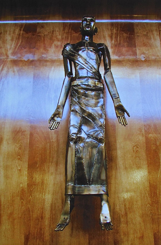 The Risen Christ - Mild steel 2004. Commission - St Thomas`a Becket Catholic Comprehensive School, Wakefield