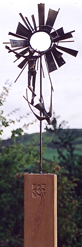 Trinity maquette - Mild steel / hardwood 2002. 89x27x10cm - Available