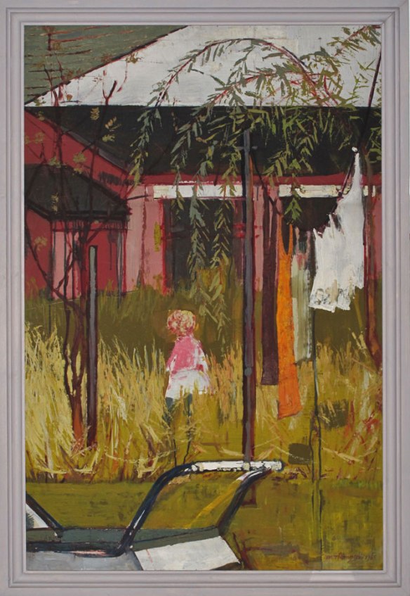Child in a garden - Oil / acrylic / board 1965. Private collection