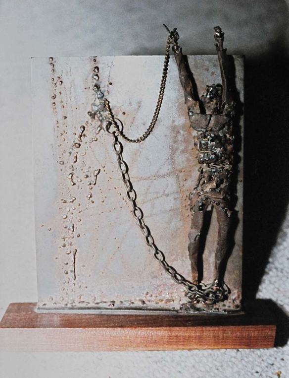 Protest - Mild steel / hardwood 1968. Private collection