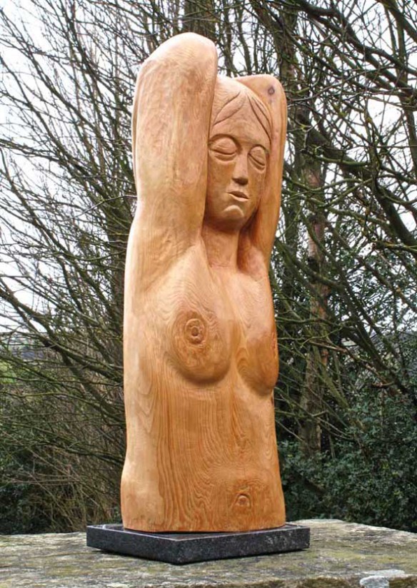 Caryatid Emerging - Cedar 1996. 75 x 25 x 20cm. Private Collection