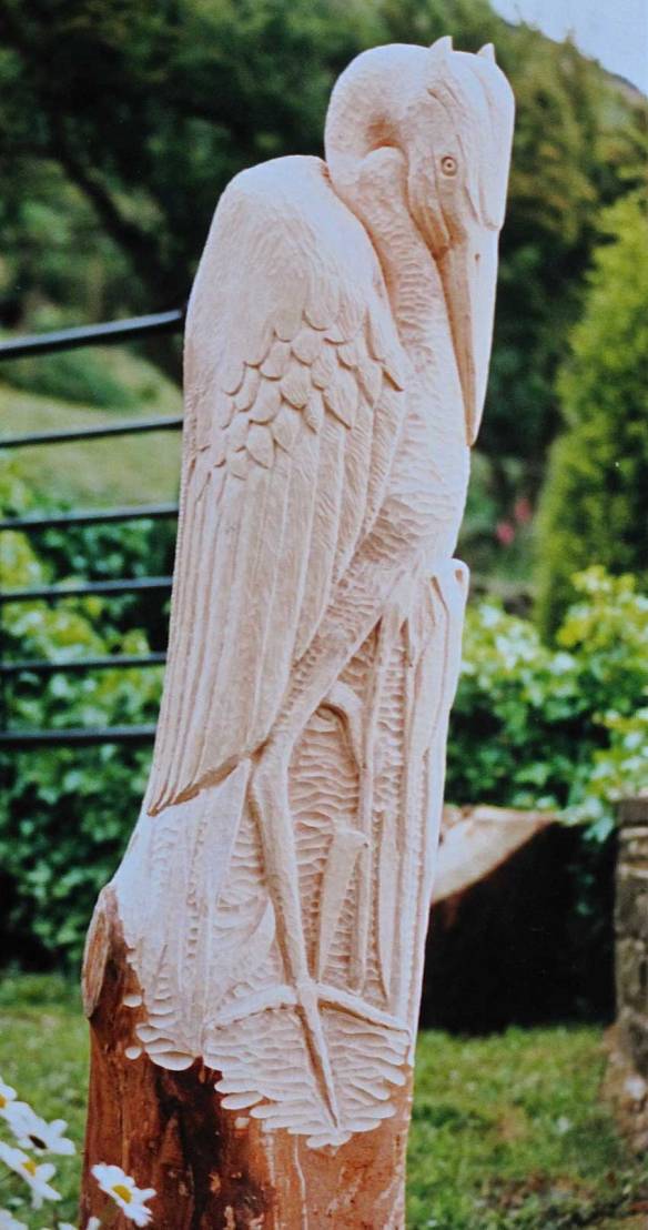 Heron -Totem - Beech 1994. Commission - Henshaws College, Harrogate