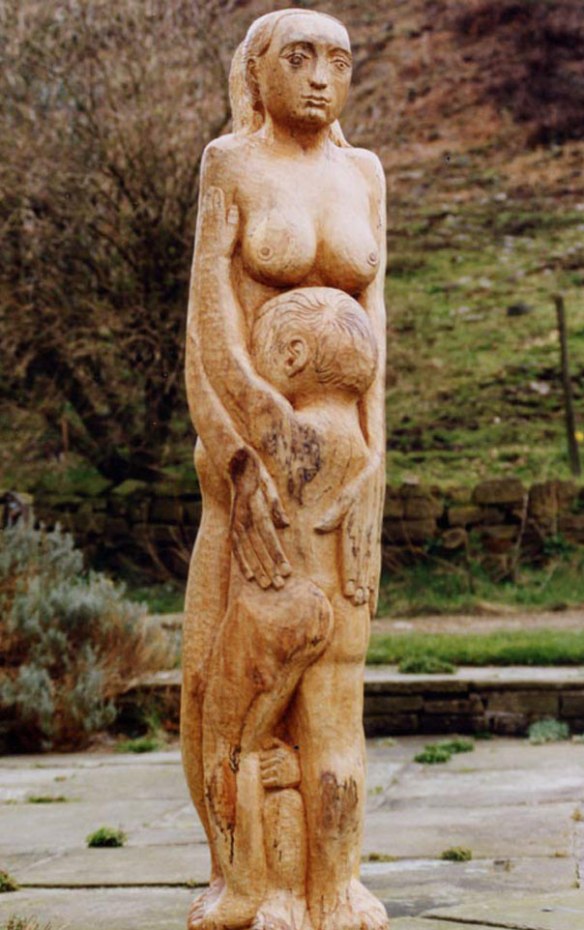 Mother and Children - Fallen beech 1998. 154x31x30cm - Private Collection
