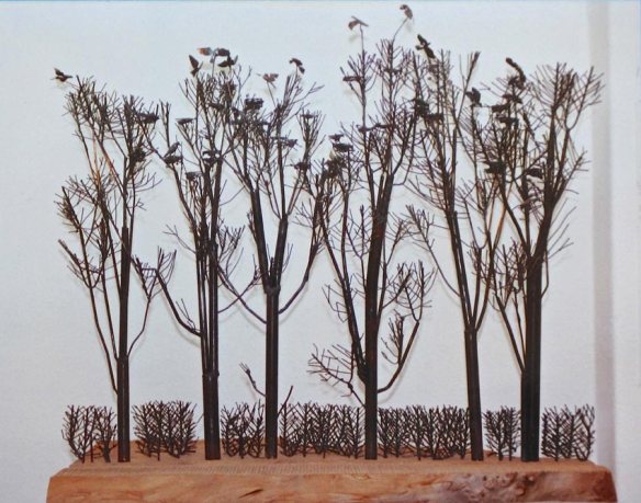 Rookery - Mild  steel / Tinplate / Elm 1989. Private collection